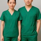 Ao scrub xanh la