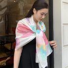 Khăn dài lụa vẽ tay dài