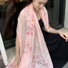 Khăn dài vẽ tay