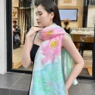 Khăn lụa vẽ tay dài
