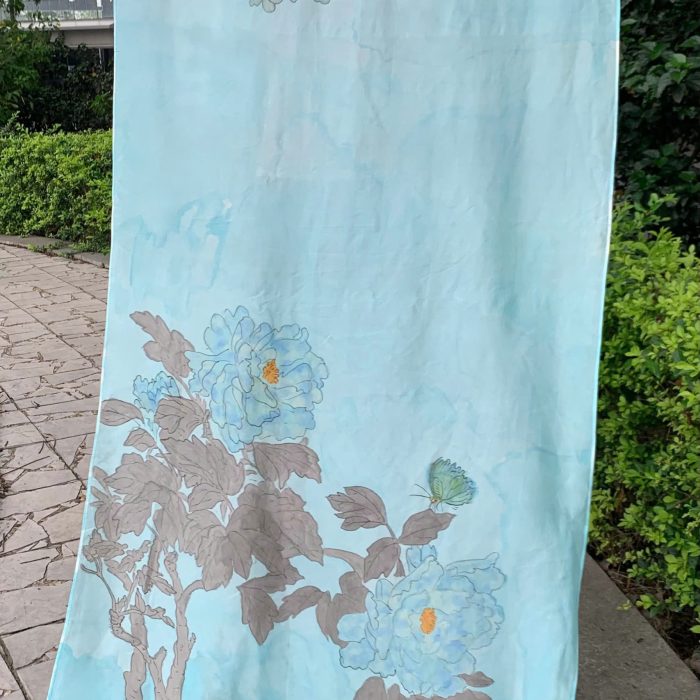 Khăn lụa vẽ tay tơ tằm Khăn lụa vẽ tay tơ tằm