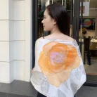 khăn lụa vẽ tay