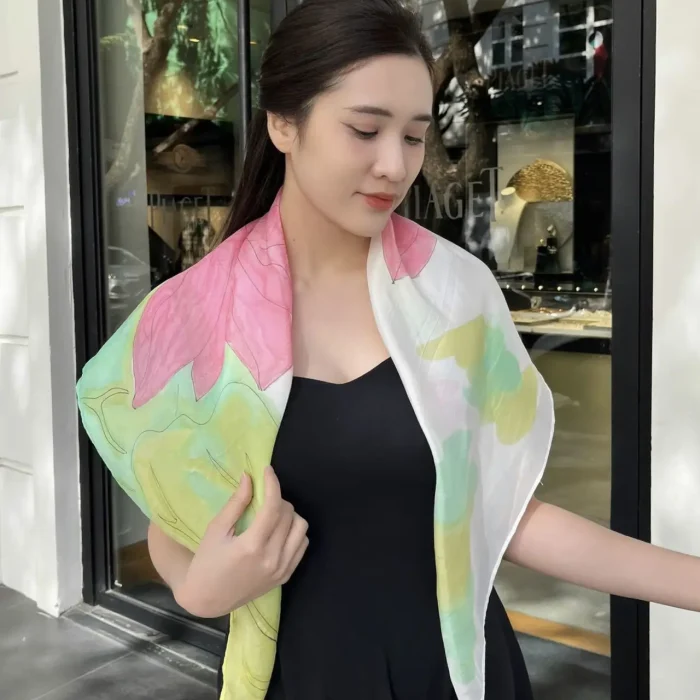 khăn lụa vuông vẽ khăn lụa vuông vẽ