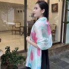 Khăn lụa tơ tằm dài vẽ tay