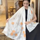 Khăn lụa tơ tằm dài vẽ tay