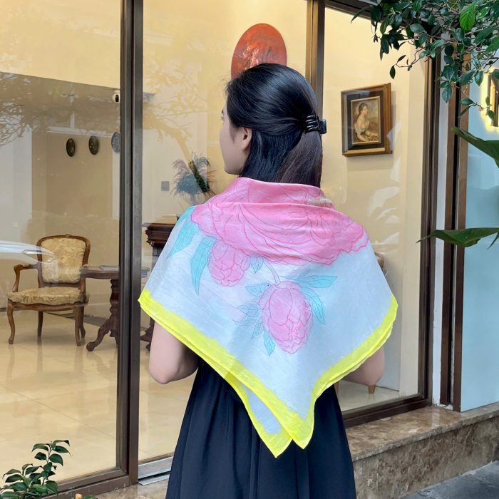 Khăn lụa tơ tằm vẽ tay