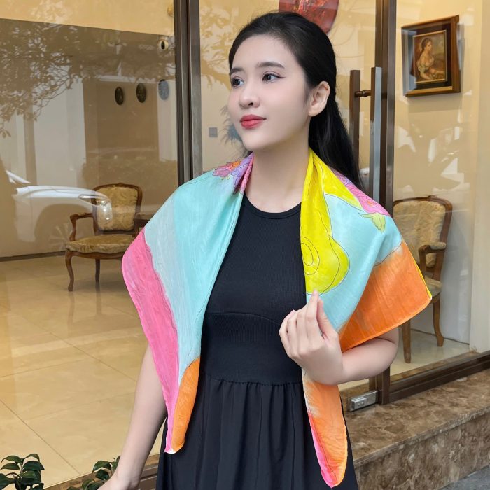 Khăn lụa tơ tằm vuông