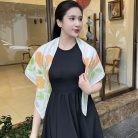 Khăn lụa tơ tằm vuông vẽ tay