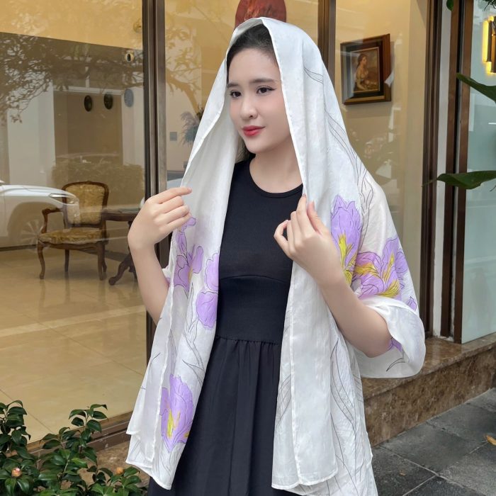 khăn lụa tơ tằm thủ công