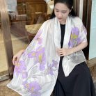 khăn lụa tơ tằm vẽ tay