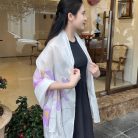 khăn lụa tơ tằm vẽ tay thủ công